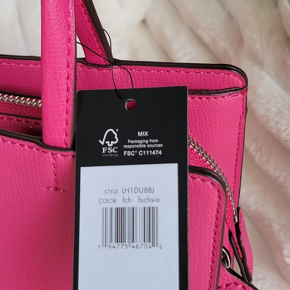 KARL LAGERFELD Fuchsia Paris Maybelle Satchel Handbag - Picture 13 of 14